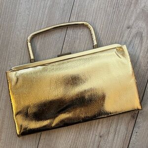 1960s Gold Vintage Garay Clutch Purse